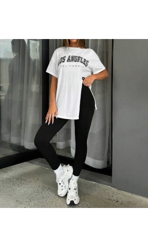 Kadın Tayt T-Shirt Los Angeles 2li Takım