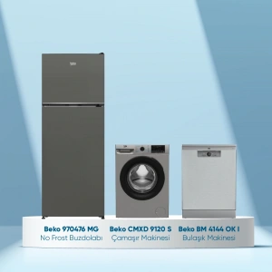 Beko 3lü Beyaz Eşya İNOX Çeyiz seti