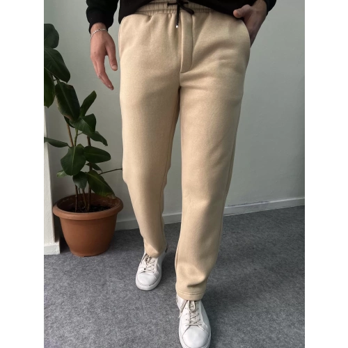 Üç İplik Şardonlu Pantolon Bej