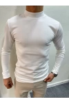 Crap Yarım Balıkçı Slim Fit Sweatshirt Beyaz