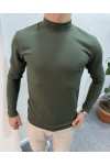 Crap Yarım Balıkçı Slim Fit Sweatshirt Haki