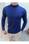 Crap Yarım Balıkçı Slim Fit Sweatshirt Mavi