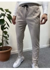 Fitilli Ottoman Duble Paça Pantolon Bej