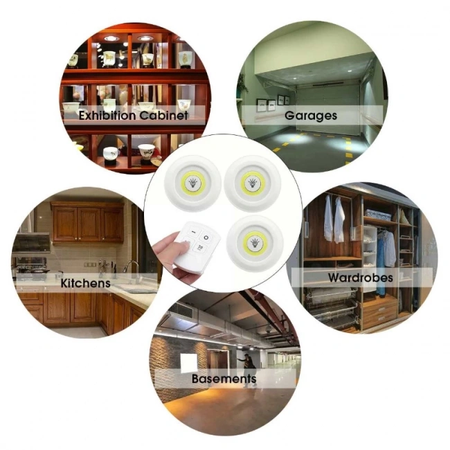 Powermaster 3’lü Kumandalı LED Işık – Pilli ve Dokunmatik