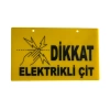 EBY Elektrikli Çit Uyarı Tabelası – Sarı Renk Plastik Levha