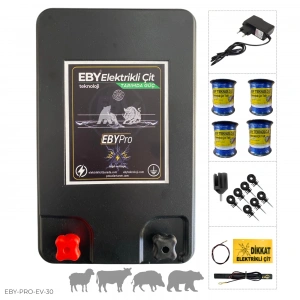 EBY 30 Dönüm Ev Elektrikli Adaptörlü Elektrikli Çit Seti