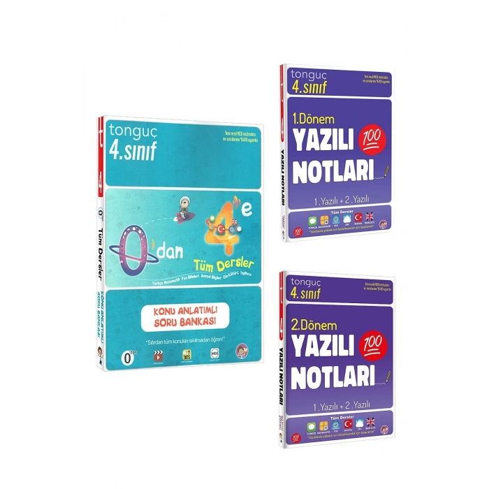 0dan 4e Konu Anlatımlı Soru Bankası 1. Ve 2. Dönem Yazılı Notları