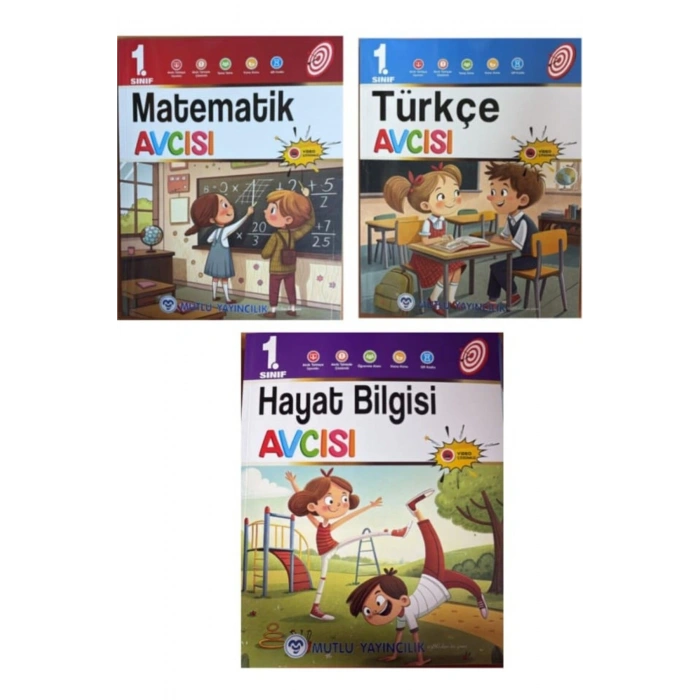1.Sınıf Avcı Serisi Türkçe Matematik Hayat Bilgisi Avcısı Seti Mutlu Yayınları