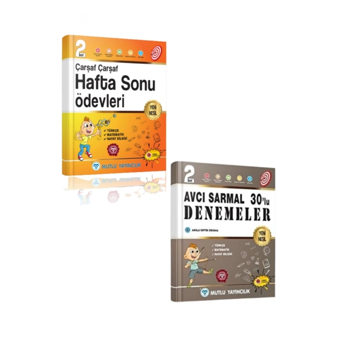 2. Sınıf Çarşaf Çarşaf Haftasonu Ödevleri Ve 2. Sınıf 36lı Sarmal Deneme
