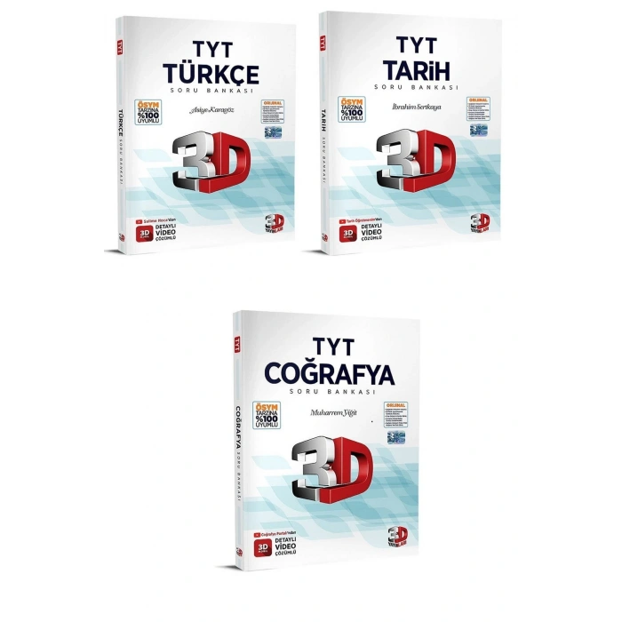 2023 Tyt Türkçe-tarih-coğrafya Soru Bankaları Üçlü Set
