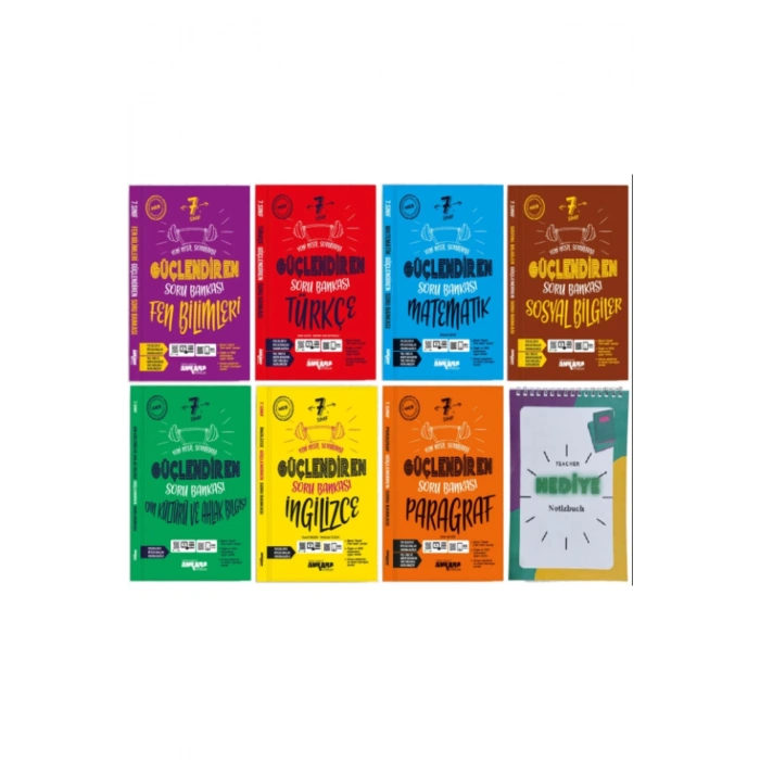 2024 Güncel 7. Sınıf Tüm Dersler Güçlendiren Soru Bankası Yeni Nesil Geliştirici 8