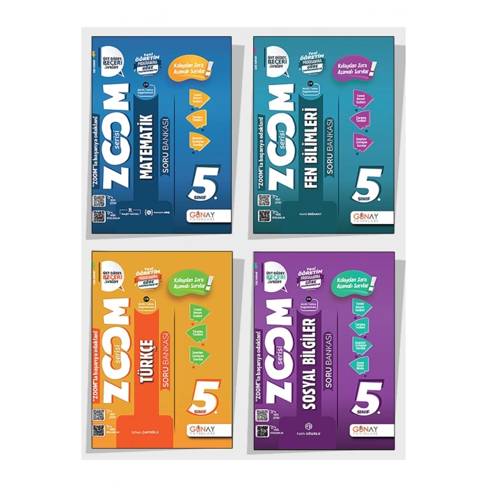 2025 5. Sınıf Günay Yayınları Zoom Serisi 4lü Set