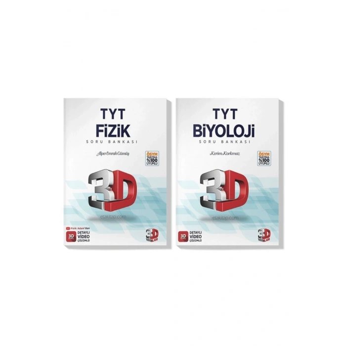 3d 2022 Tyt Fizik Biyoloji Soru Bankası Seti (2 Kitap)