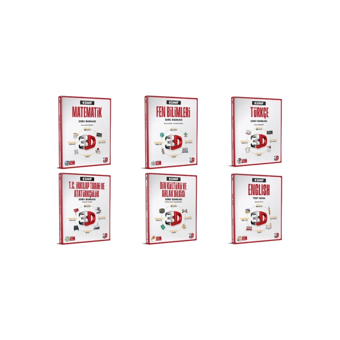 3d Lgs 8. Sınıf Soru Bankası Tam Set 6 Kitap