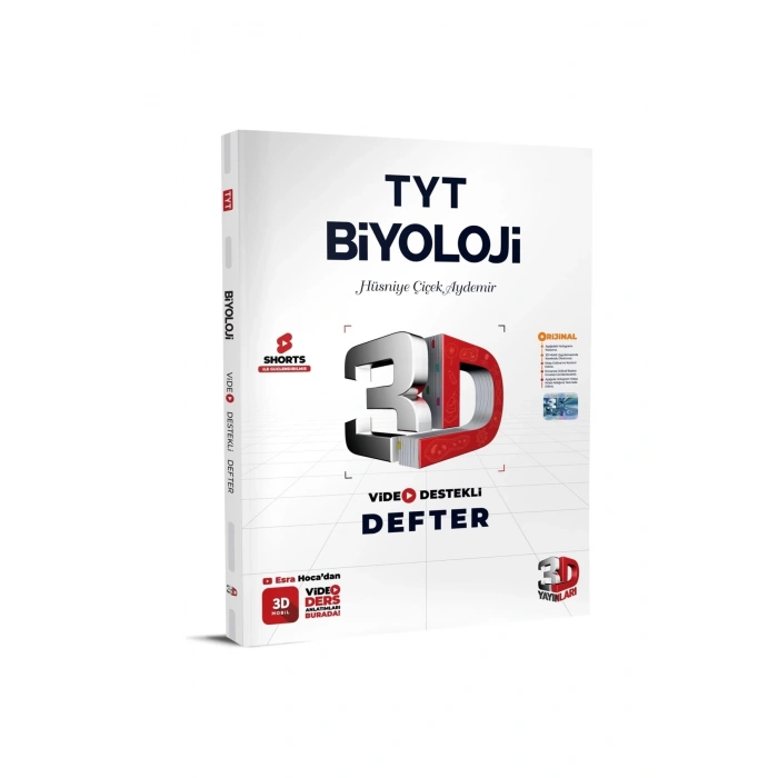 3d Tyt Video Destekli Biyoloji Defter Vdd 2024