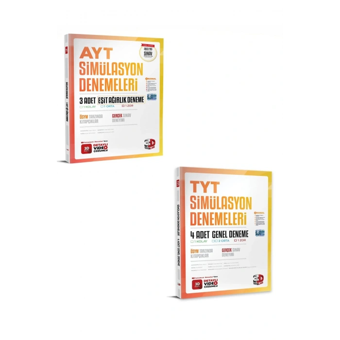 4 Adet Tyt Paket Deneme Ve 2023 Özel 3 Adet Ayt Eşit Ağırlık Paket Deneme