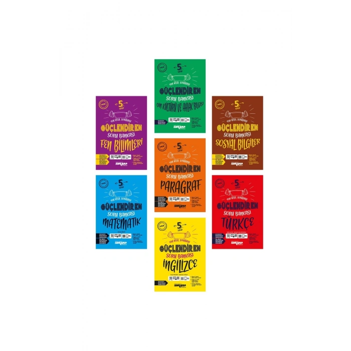 5 Sınıf Tüm Dersler Güçlendiren Soru Bankası Seti 7 Kitap 2022 Baskı