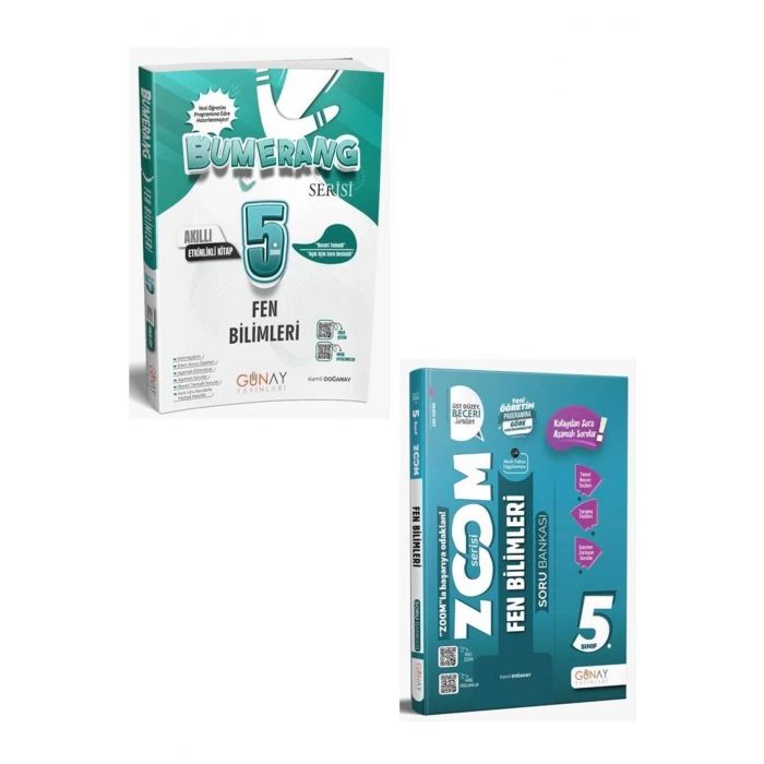 5.SINIF BUMERANG ETKINLIKLI FEN BILIMLERI + 5.SINIF ZOOM SERISI FEN BILIMLERI SORU BANKASI