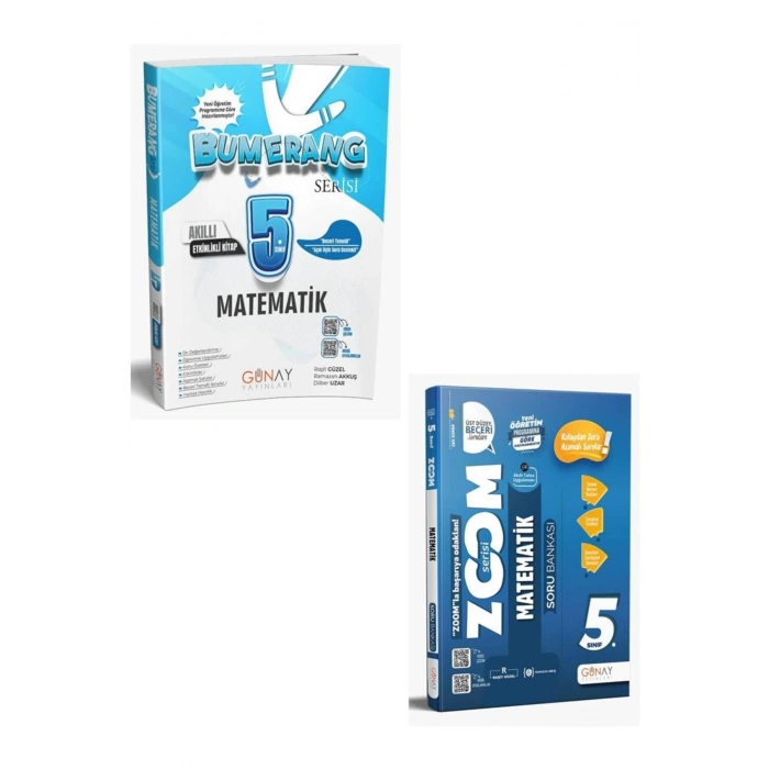 5.SINIF BUMERANG ETKINLIKLI MATEMATIK + 5.SINIF ZOOM SERISI MATEMATIK SORU BANKASI