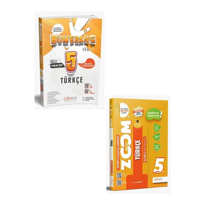 5.SINIF YENI BUMERANG ETKINLIKLI TÜRKÇE + 5.SINIF ZOOM SERISI TÜRKÇE SORU BANKASI