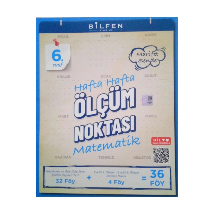 6. Sınıf Matematik Hafta Hafta Ölçüm Noktası YENİ ÜRÜN