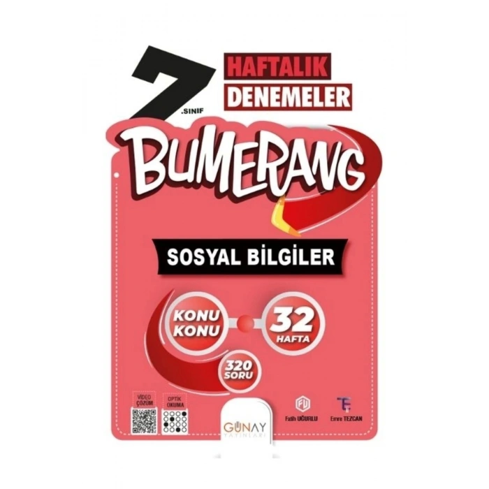 7. Sınıf Bumerang 32 Haftalık Sosyal Bilgiler Denemeleri