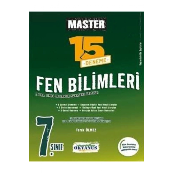 7. Sınıf Fen Bilimleri Master 15 Deneme