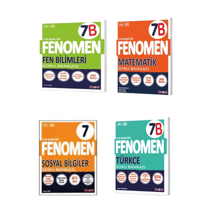 7. Sınıf Fenomen Tüm Dersler Soru Bankası Set