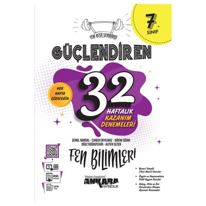 7. Sınıf Güçlendiren 32 Haftalık Fen Bilimleri Kazanım Denemeleri