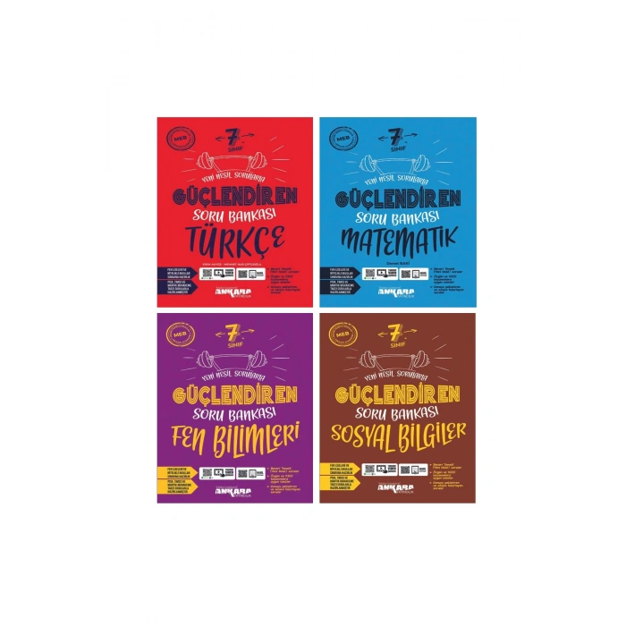 7. Sınıf Güçlendiren Türkçe + Matematik + Fen Bilimleri + Sosyal Bilgiler Soru Bankası