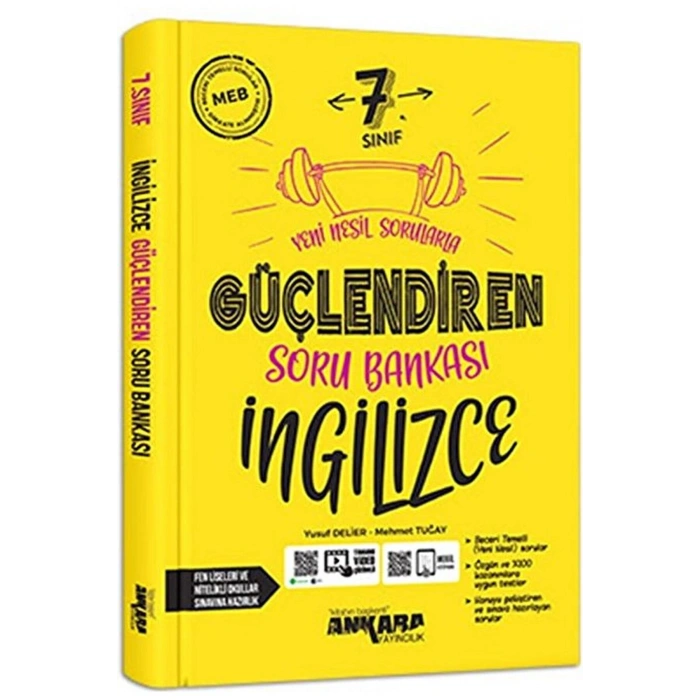 7. Sınıf İngilizce Güçlendiren Soru Bankası Video Çözümlü / Ankara Yayıncılık / 9786052662182