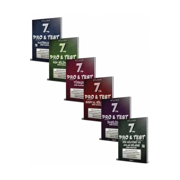7. Sınıf Pro Test Soru Bankası Seti 6 Kitap