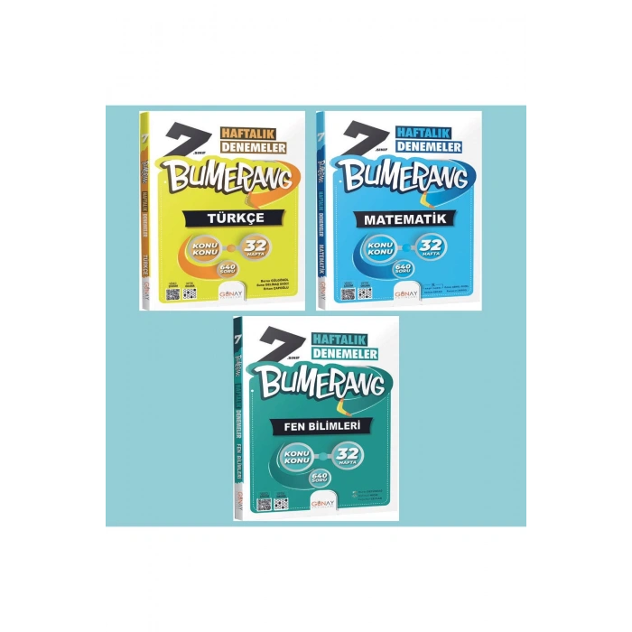 7.Sınıf Bumerang Türkçe Matematik Fen Bilimleri Deneme Seti
