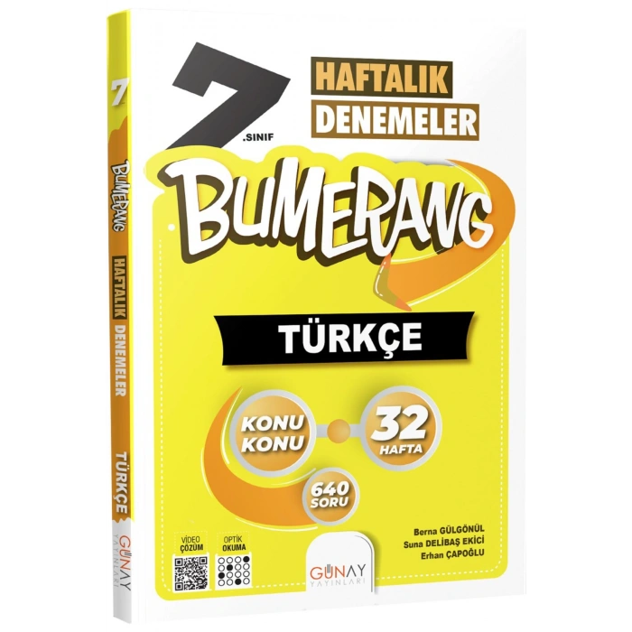 7.Sınıf Bumerang Türkçe Matematik Fen Bilimleri Deneme Seti