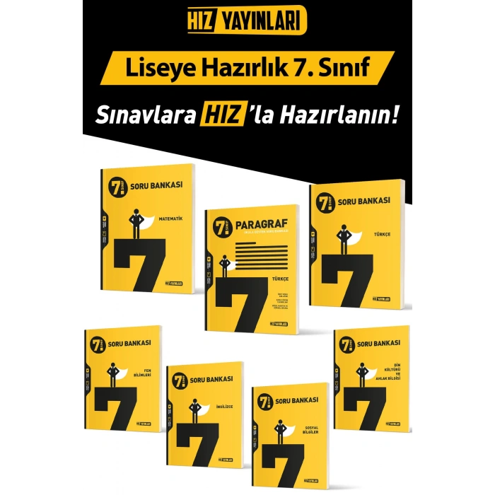 7.Sınıf Tüm Dersler Soru Bankası Seti Güncel Baskı 7 kaynak
