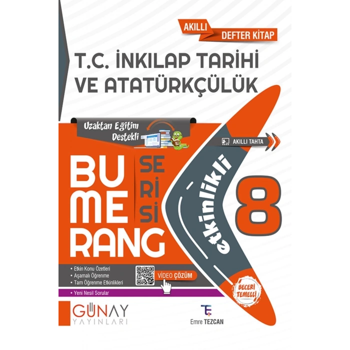 8. Sınıf Bumerang Serisi Fen + İnkılap +Matematik + Türkçe Konu Anlatımlı ve Etkinlikli Soru Bankası