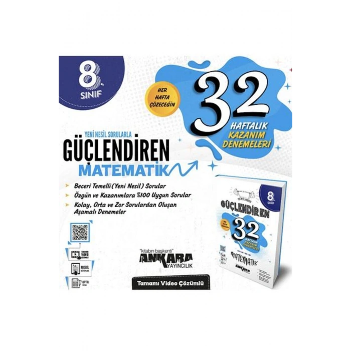 8. Sınıf Güçlendiren Matematik 32 Haftalık Kazanım Denemesi (yeni Baskı)
