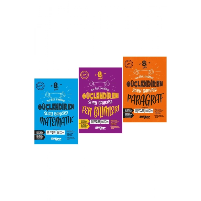 8. SINIF GÜÇLENDİREN MATEMATİK + FEN + PARAGRAF SORU BANKASI SETİ