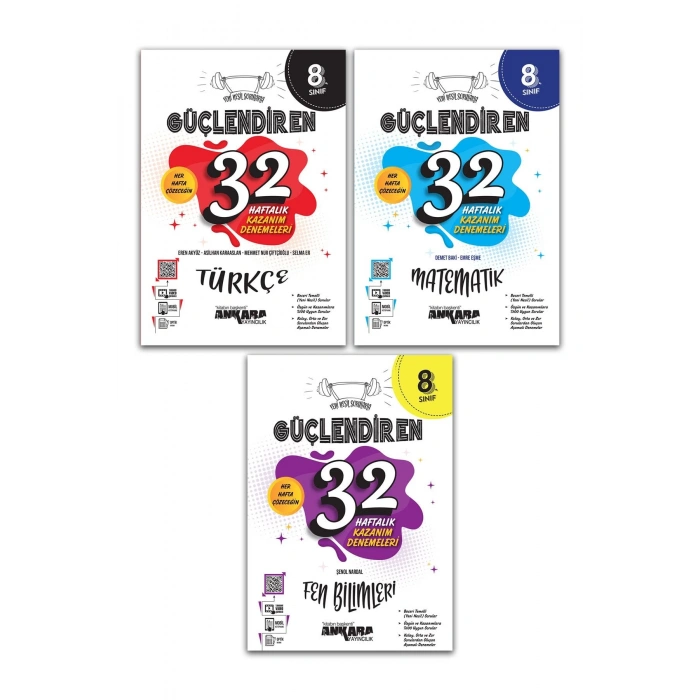 8. Sınıf Lgs Türkçe Matematik Fen Bilimleri Güçlendiren 32 Haftalık Deneme Seti