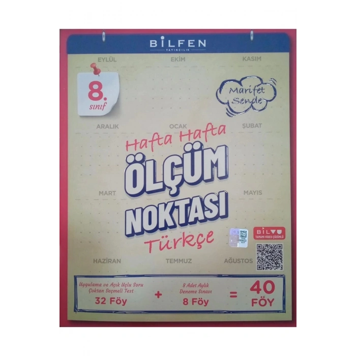 8. Sınıf Türkçe Hafta Hafta Ölçüm Noktası YENİ ÜRÜN