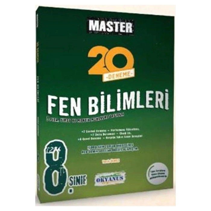 8.sınıf Master 20 Fen Bilimleri Denemesi