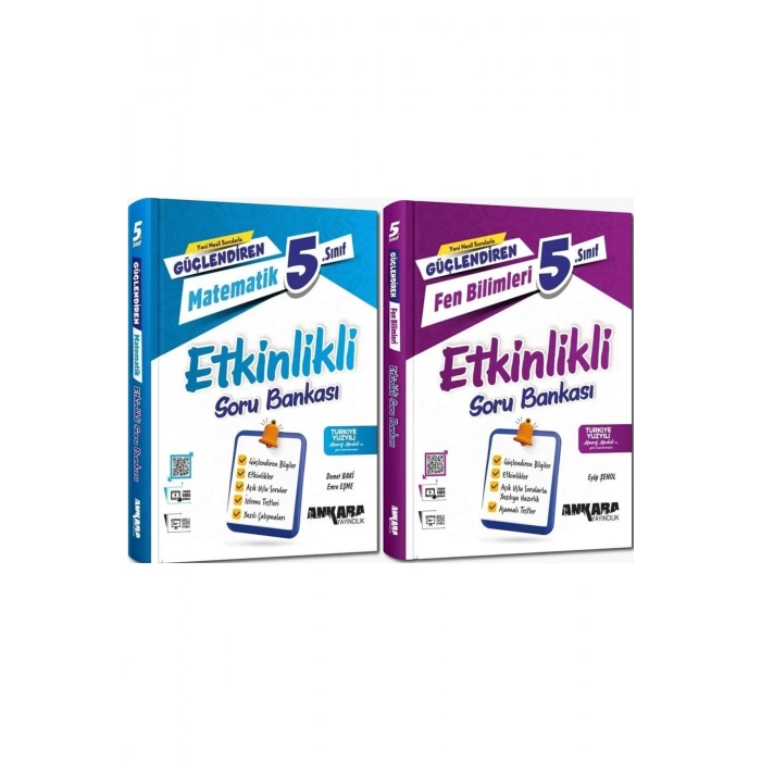 Ankara 2025 5. Sınıf Matematik + Fen Bilimleri Güçlendiren Etkinlikli Soru Seti 2 Kitap Güncel Müfre