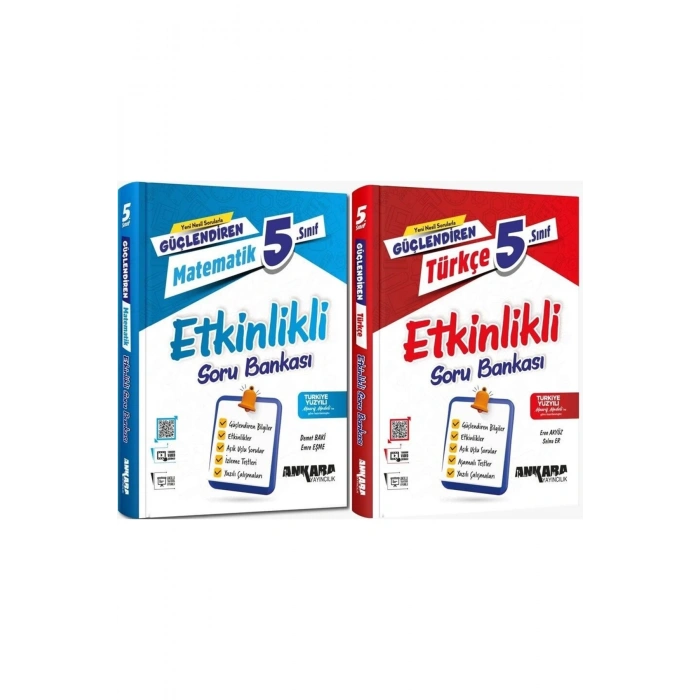 Ankara 2025 5. Sınıf Matematik + Türkçe Güçlendiren Etkinlikli Soru Seti 2 Kitap Güncel Müfredat