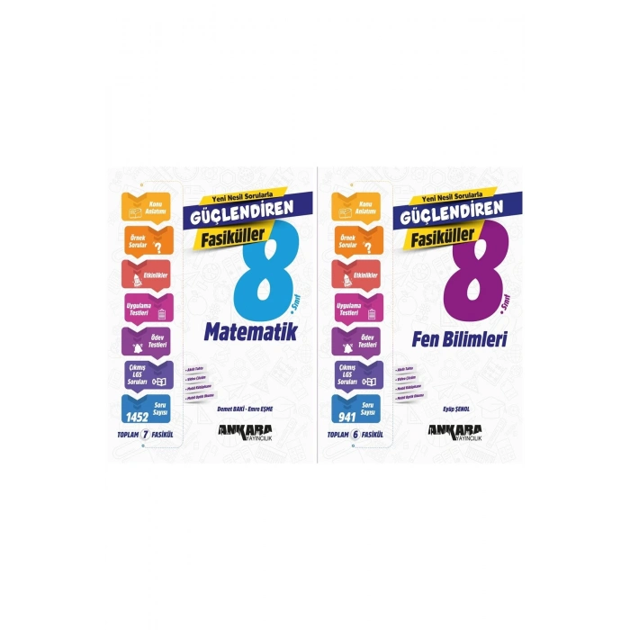Ankara 2025 8. Sınıf Lgs Matematik + Fen Bilimleri Güçlendiren Fasikül Seti 2 Kitap