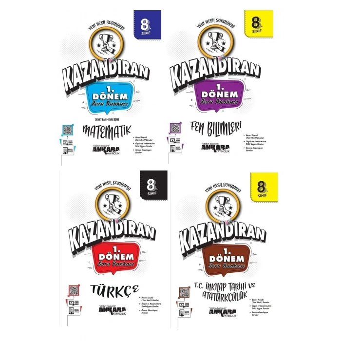 Ankara 8.sınıf Lgs 1.dönem Kazandıran 4lü Soru Bankası Seti