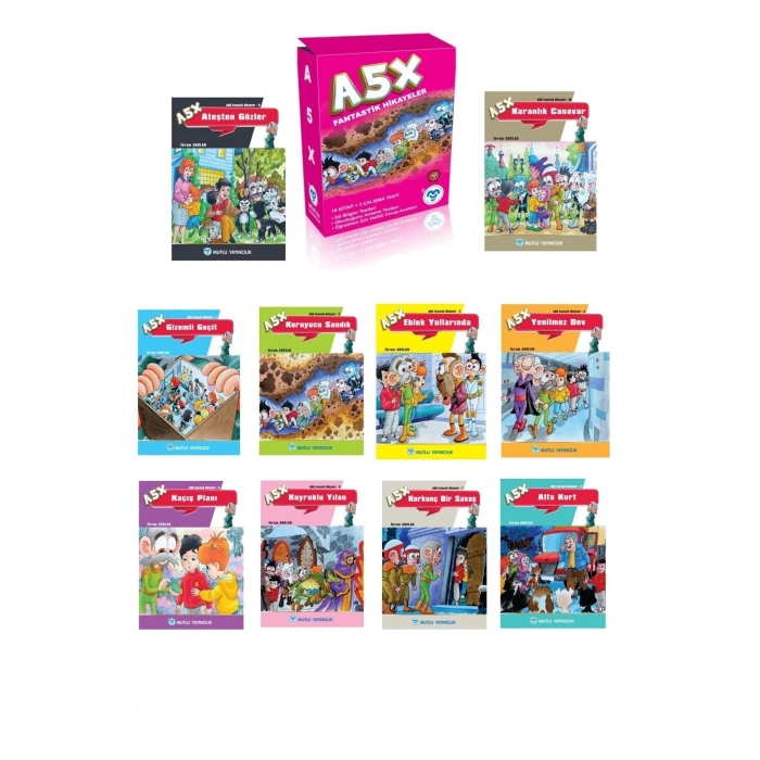 Ax5 Fanstastik Hikaye Seti ( 10 Kitap + 2 Çalışma Testleri) Yeni Ürün !!
