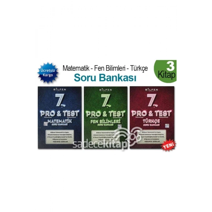 Bilfen 7. Sınıf Pro Test Soru Bankası Seti 3 Kitap