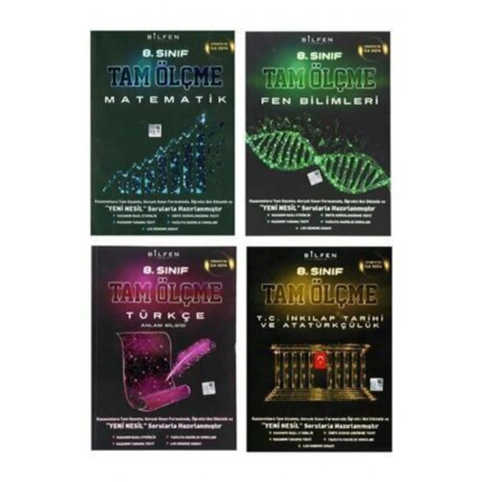 Bilfen 8. Sınıf Matematik Fen Türkçe Inkılap Tarihi Tam Ölçme Seti 4 Kitap