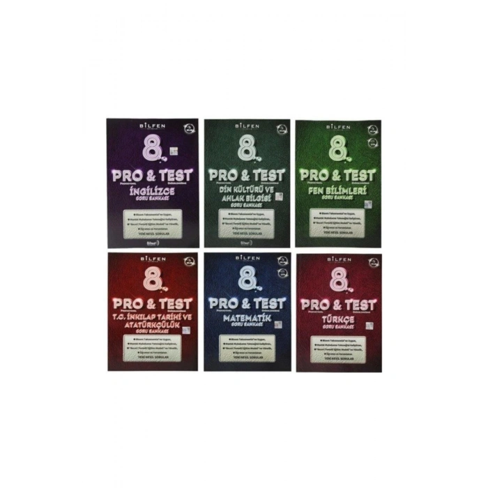 Bilfen 8. Sınıf Pro & Test Soru Bankası Seti 6 Kitap