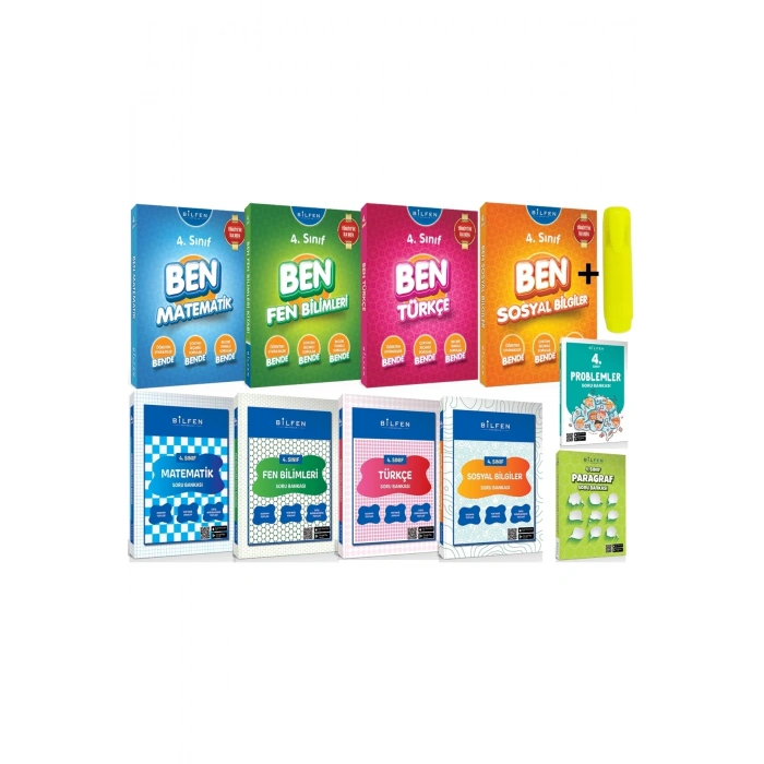 Bilfen Yayınları 4.sınıf Tüm Dersler Ben Soru Kitabı Seti 10 kitap